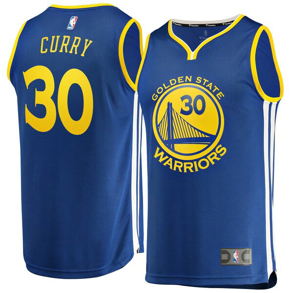 Maillot nba Golden State Warriors Icon Edition Homme Stephen Curry 30 Bleu